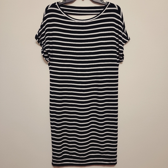GAP Classic Striped Cutout Mini Dress - Picture 1 of 15